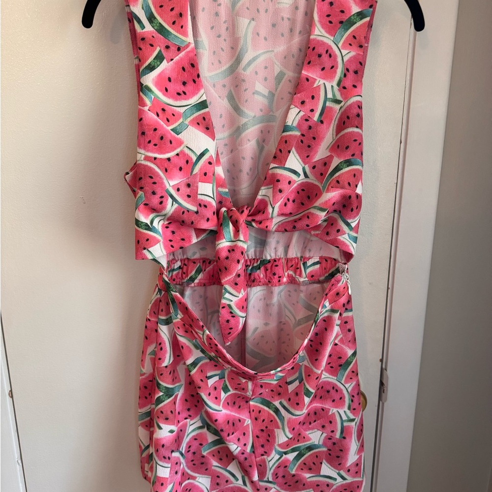Show Me Your Mumu Nantucket Watermelon Print Romper Size M SMYM - Picture 2 of 7